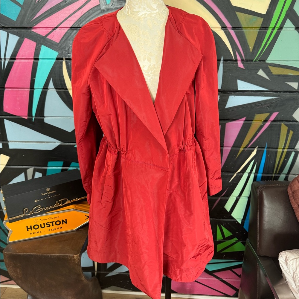 NWT Lafayette148 open front red jacket, XL, Retails $648!